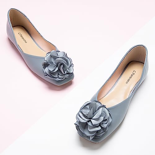 Ballet Flats for Women | Womens Flats Shoes | Square Toe Flats| Women's Flats | Slip On Dress Shoes | Flower Shoes