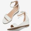 Girls High Heels Sandal for Girls Open Toe Ankle Buckle Strap Dress Shoes for Little Big Kids in Wedding Party Block Chunky Pump