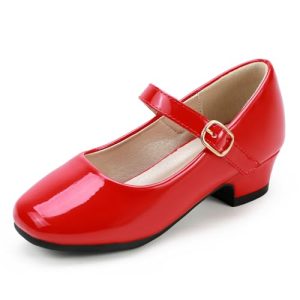 Girls Dress Shoes Toddler Little Big Kid Chunky Heels Wedding Party School PNEMY Flower Girl Shoes