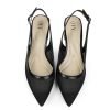 Womens Pumps Pointed Closed Toe Chunky Heel Slingback Heels for Women