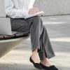 Ballet Flats Shoes for Women: Dressy Pointed Toe Bow Knit Flats Comfortable Slip On Work Business Shoes for Driving Dating