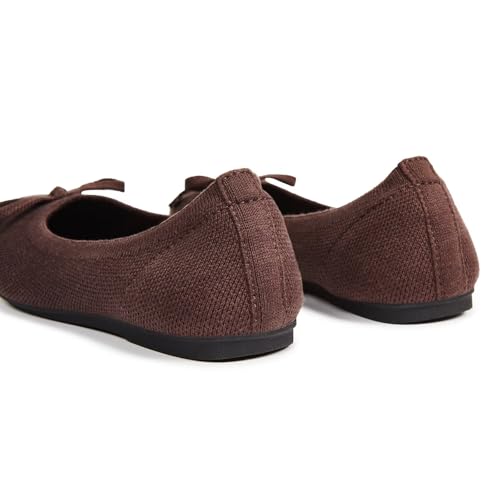 Women's Ballet Flats Round Toe Walking Flats Slip On Work Shoes Knitted Flats Shoes for Woman Soft Lightweight