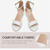 Girls High Heels Sandal for Girls Open Toe Ankle Buckle Strap Dress Shoes for Little Big Kids in Wedding Party Block Chunky Pump