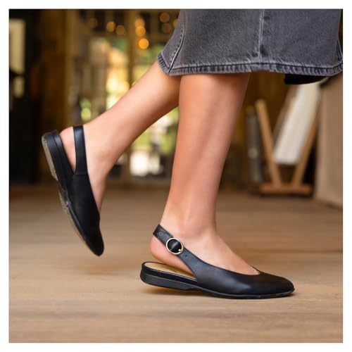 Lea Slingback Flats for Women - Comfortable Flats with Arch Support for Comfort
