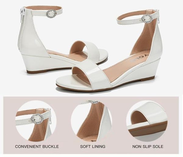 Girls High Heels Sandal for Girls Open Toe Ankle Buckle Strap Dress Shoes for Little Big Kids in Wedding Party Block Chunky Pump