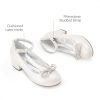 Girls Dress Shoes Platform Chunky Heel Ankle Strap Princess Flats Flower Party Wedding Pump for Little Big Kid
