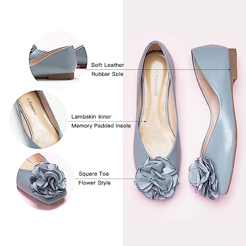 Ballet Flats for Women | Womens Flats Shoes | Square Toe Flats| Women's Flats | Slip On Dress Shoes | Flower Shoes