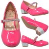 Kids Dress Shoes Low Chunky Heel Mary Jane Girls Pumps Rhinestone Strap