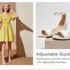 Girls High Heels Sandal for Girls Open Toe Ankle Buckle Strap Dress Shoes for Little Big Kids in Wedding Party Block Chunky Pump