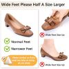Women Chunky Heels Slip On Casual Pumps Square Toe Bow Knot Closed Toe Shoes